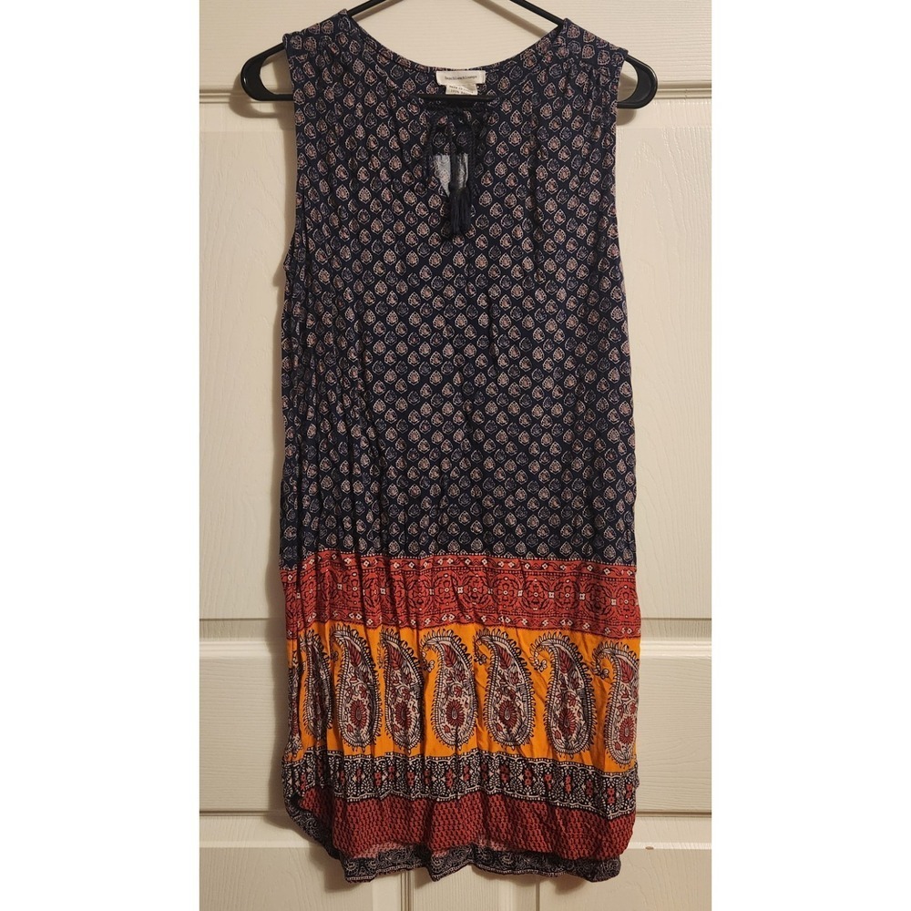 Womens Beach Lunch Lounge Dress Swimsuit Cover-up Paisley Multi Color M
